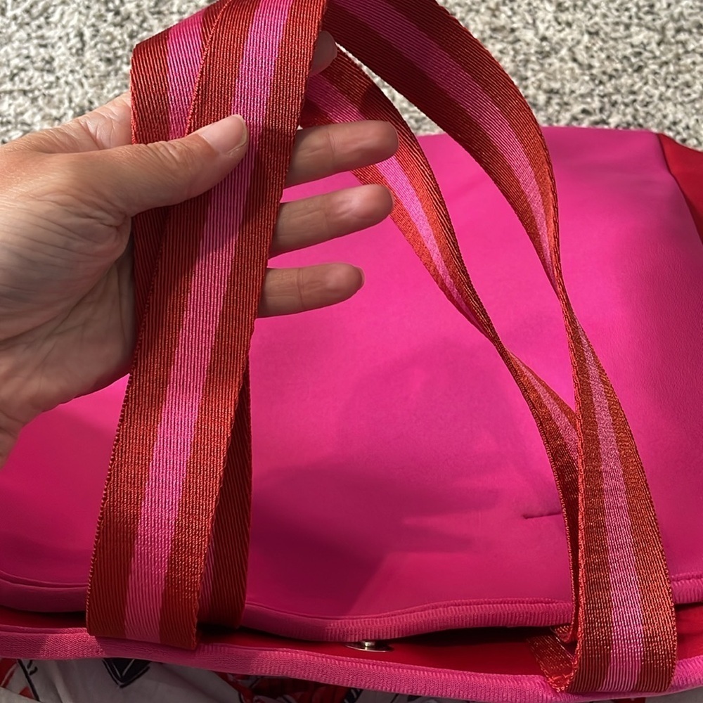 Neoprene Summersalt tote bag hot pink and red - Picture 6 of 10